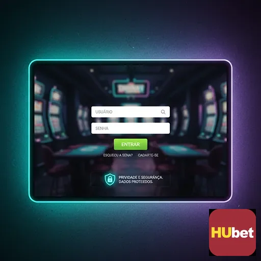 Ilustração de Acesse o aplicativo cassino da hubet e jogue com segurança